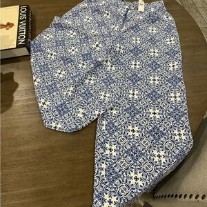 Express Floral Blue and White dress pants NWT M